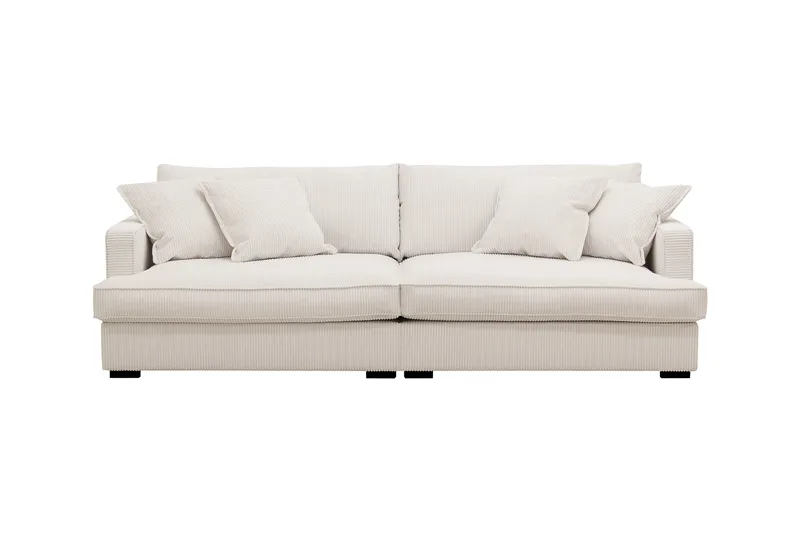 Rossita Lyx 3-seters ekstra dyp sofa i manchester, Naturhvit
