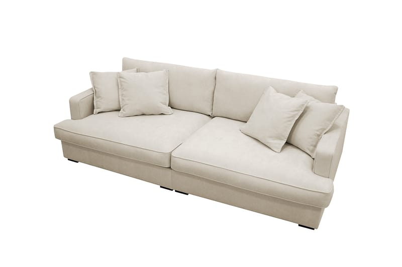 Rossita Lyx 3-seters ekstra dyp sofa i stoff - Beige - Møbler - Sofaer - 3 seter sofa