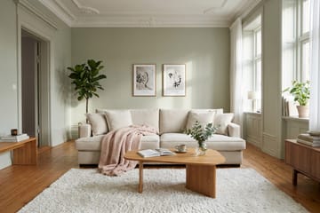 Rossita Lyx 3-seters ekstra dyp sofa i stoff - Beige - Møbler - Sofaer - 3 seter sofa