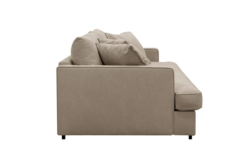 Rossita Lyx 3-seters ekstra dyp sofa i stoff - Brun - Møbler - Sofaer - 3 seter sofa