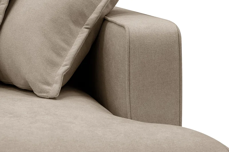 Rossita Lyx 3-seters ekstra dyp sofa i stoff - Brun - Møbler - Sofaer - 3 seter sofa