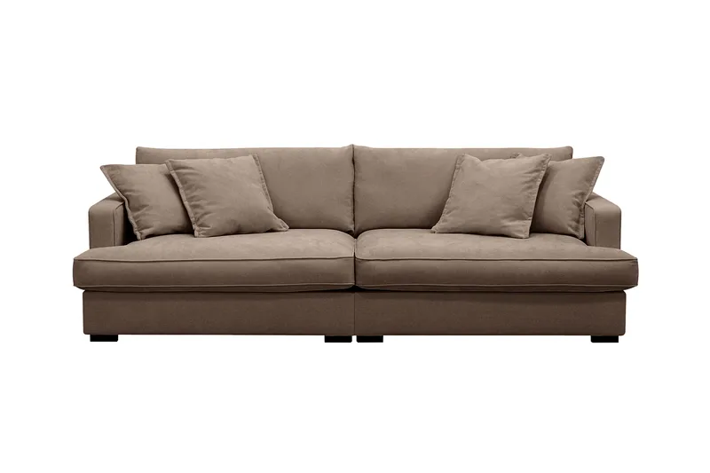 Rossita Lyx 3-seters ekstra dyp sofa i stoff - Mørkebrun - Møbler - Sofaer - 3 seter sofa