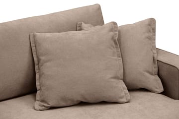 Rossita Lyx 3-seters ekstra dyp sofa i stoff - Mørkebrun - Møbler - Sofaer - 3 seter sofa