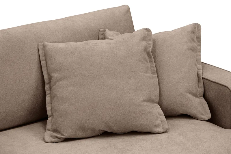 Rossita Lyx 3-seters ekstra dyp sofa i stoff - Mørkebrun - Møbler - Sofaer - 3 seter sofa