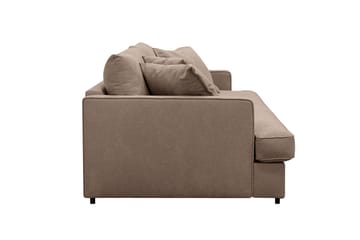 Rossita Lyx 3-seters ekstra dyp sofa i stoff - Mørkebrun - Møbler - Sofaer - 3 seter sofa