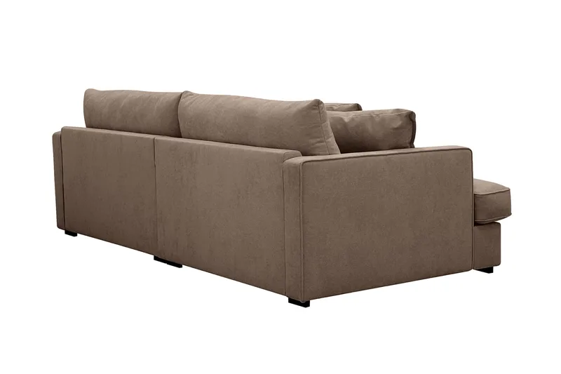 Rossita Lyx 3-seters ekstra dyp sofa i stoff - Mørkebrun - Møbler - Sofaer - 3 seter sofa