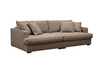 Rossita Lyx 3-seters ekstra dyp sofa i stoff - Mørkebrun - Møbler - Sofaer - 3 seter sofa
