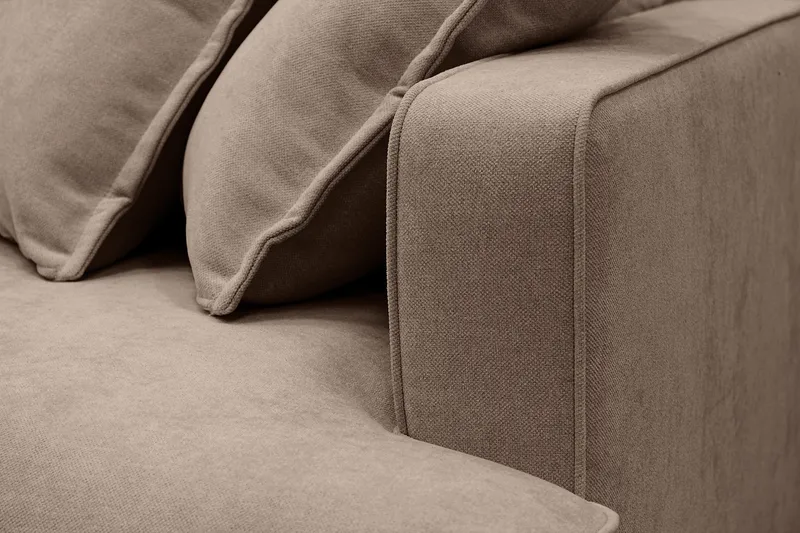 Rossita Lyx 3-seters ekstra dyp sofa i stoff - Mørkebrun - Møbler - Sofaer - 3 seter sofa