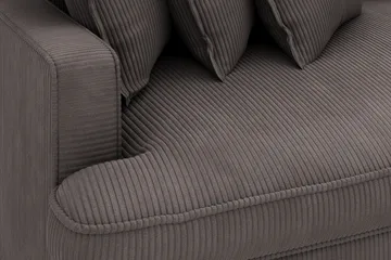 Rossita Lyx 4-seter Ekstra dyp Manchestersofa - Mørkegrå Kordfløyel - Møbler - Sofaer - Fløyelssofaer