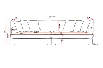 Rossita Lyx 4-seter Ekstra dyp Manchestersofa - Offwhite Manchester - Møbler - Sofaer - Fløyelssofaer