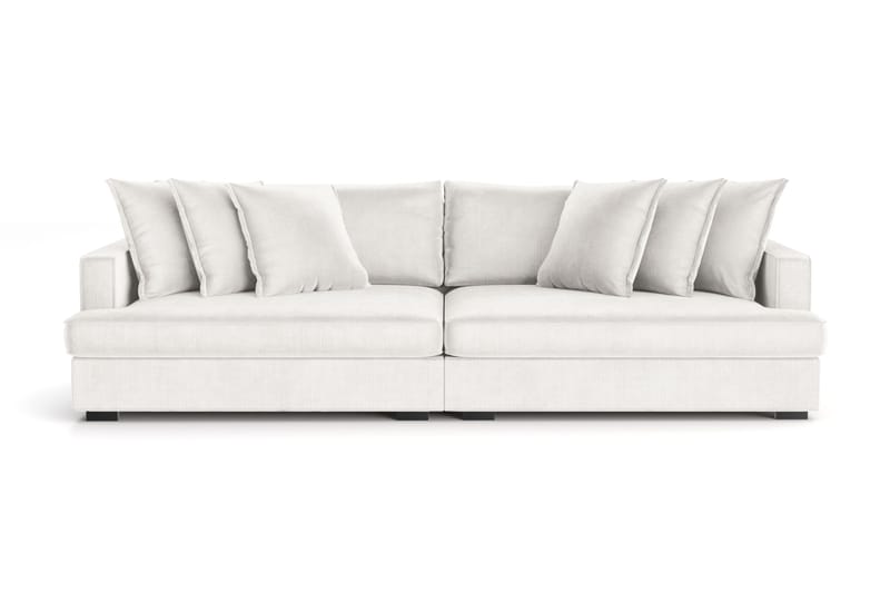 Rossita Lyx 4-seter Ekstra dyp Manchestersofa, Offwhite Manchester