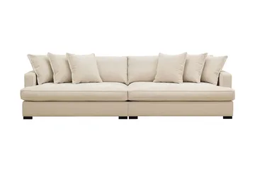 Rossita Lyx 4-seters Ekstra Dyp Sofa i Chenille - Beige - Møbler - Sofaer - 4 seter sofa
