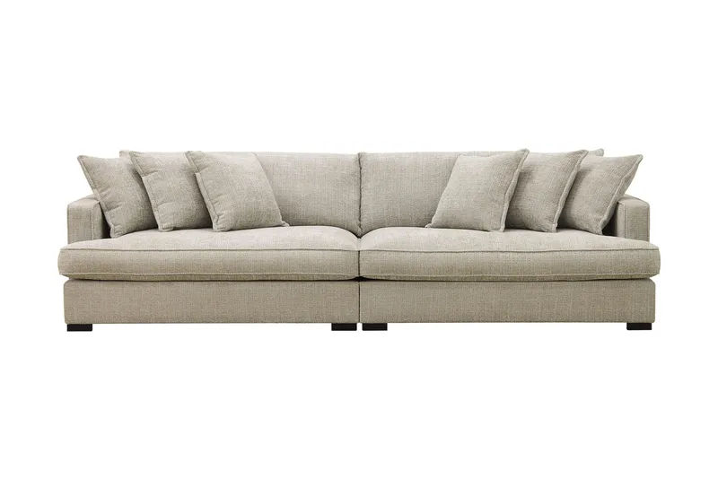 Rossita Lyx 4-seters Ekstra Dyp Sofa i Chenille, Grå / Beige
