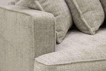 Rossita Lyx 4-seters Ekstra Dyp Sofa i Chenille - Grå / Beige - Møbler - Sofaer - 4 seter sofa