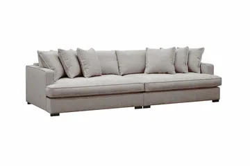 Rossita Lyx 4-seters Ekstra Dyp Sofa i Chenille - Grå / Brun - Møbler - Sofaer - 4 seter sofa