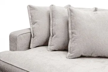 Rossita Lyx 4-seters Ekstra Dyp Sofa i Chenille - Grå / Brun - Møbler - Sofaer - 4 seter sofa