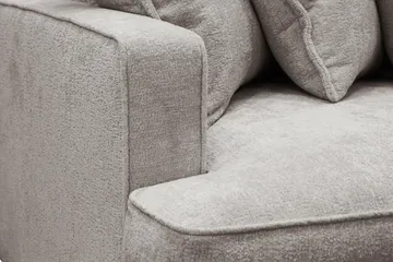Rossita Lyx 4-seters Ekstra Dyp Sofa i Chenille - Grå / Brun - Møbler - Sofaer - 4 seter sofa