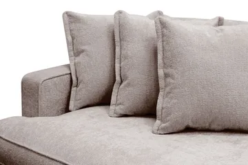 Rossita Lyx 4-seters Ekstra Dyp Sofa i Chenille - Grå / Brun - Møbler - Sofaer - 4 seter sofa