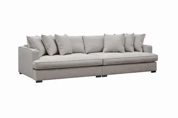 Rossita Lyx 4-seters Ekstra Dyp Sofa i Chenille - Grå / Brun - Møbler - Sofaer - 4 seter sofa