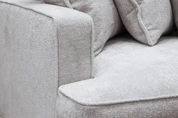 Rossita Lyx 4-seters Ekstra Dyp Sofa i Chenille - Grå / Brun - Møbler - Sofaer - 4 seter sofa
