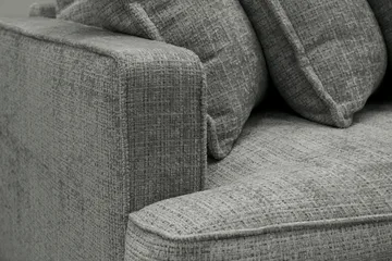 Rossita Lyx 4-seters Ekstra Dyp Sofa i Chenille - Grå - Møbler - Sofaer - 4 seter sofa