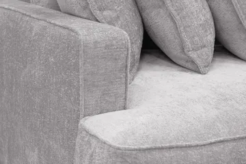 Rossita Lyx 4-seters Ekstra Dyp Sofa i Chenille - Grå - Møbler - Sofaer - 4 seter sofa