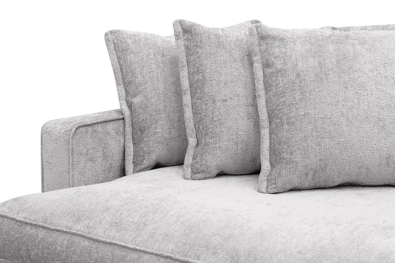 Rossita Lyx 4-seters Ekstra Dyp Sofa i Chenille - Grå - Møbler - Sofaer - 4 seter sofa