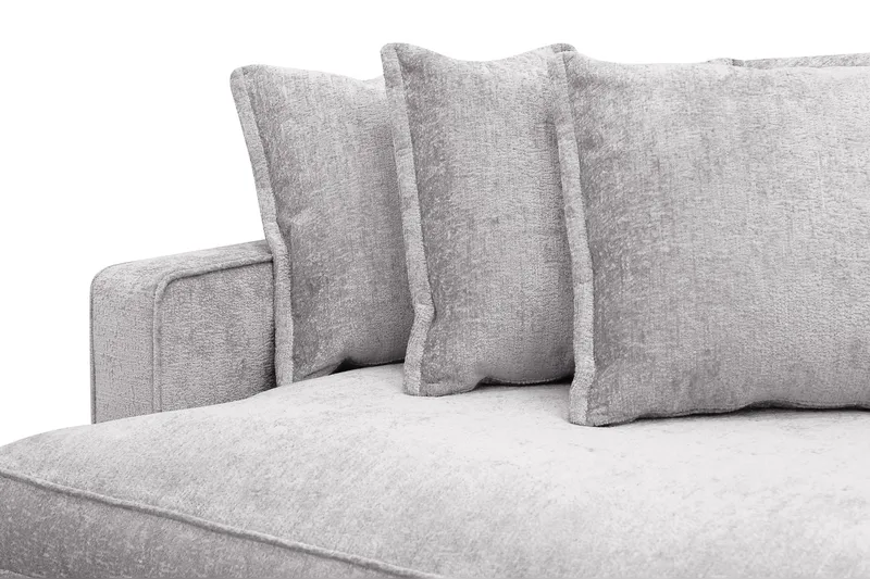 Rossita Lyx 4-seters Ekstra Dyp Sofa i Chenille - Grå - Møbler - Sofaer - 4 seter sofa