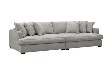 Rossita Lyx 4-seters Ekstra Dyp Sofa i Chenille - Lys grå - Møbler - Sofaer - 4 seter sofa