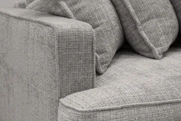 Rossita Lyx 4-seters Ekstra Dyp Sofa i Chenille - Lys grå - Møbler - Sofaer - 4 seter sofa