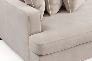 Rossita Lyx 4-seters Ekstra Dyp Sofa i Fløyel - Beige - Møbler - Sofaer - Fløyelssofaer