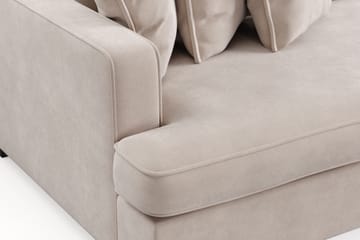 Rossita Lyx 4-seters Ekstra Dyp Sofa i Fløyel - Beige - Møbler - Sofaer - Fløyelssofaer