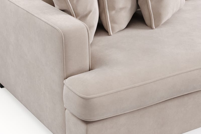 Rossita Lyx 4-seters Ekstra Dyp Sofa i Fløyel - Beige - Møbler - Sofaer - Fløyelssofaer