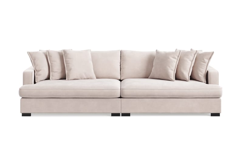 Rossita Lyx 4-seters Ekstra Dyp Sofa i Fløyel - Beige - Møbler - Sofaer - Fløyelssofaer