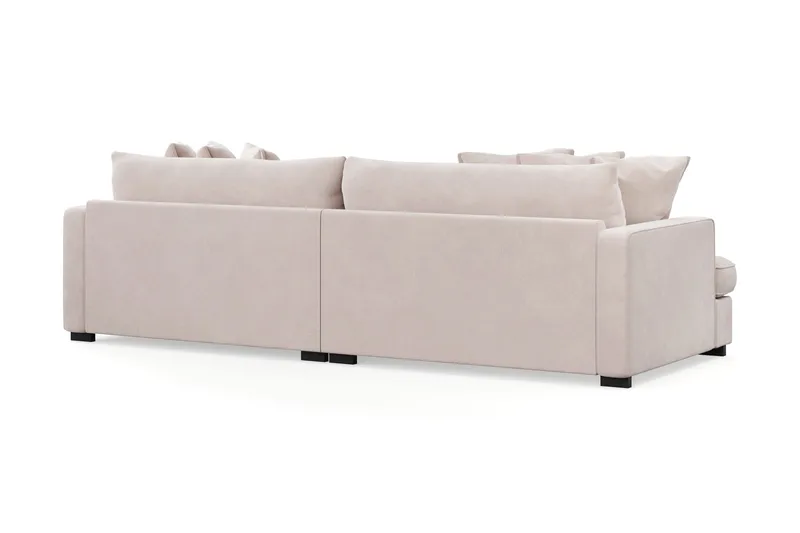 Rossita Lyx 4-seters Ekstra Dyp Sofa i Fløyel - Beige - Møbler - Sofaer - Fløyelssofaer