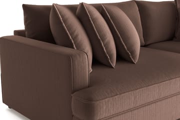 Rossita Lyx 4-seters Ekstra Dyp Sofa i Kordfløyel - Brun - Møbler - Sofaer - 4 seter sofa