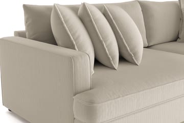 Rossita Lyx 4-seters Ekstra Dyp Sofa i Kordfløyel - Greige - Møbler - Sofaer - 4 seter sofa