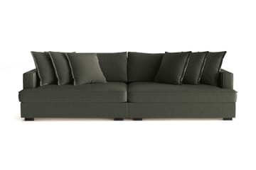 Rossita Lyx 4-seters Ekstra Dyp Sofa i Kordfløyel - Mørkegrønn - Møbler - Sofaer - 4 seter sofa