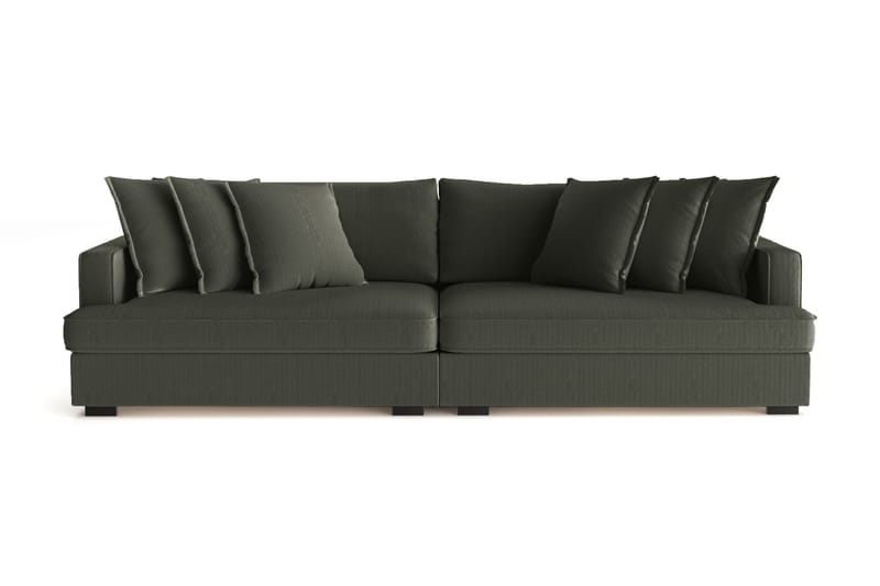 Rossita Lyx 4-seters Ekstra Dyp Sofa i Kordfløyel - Mørkegrønn - Møbler - Sofaer - 4 seter sofa