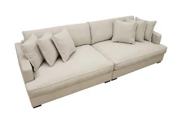 Rossita Lyx 4-seters Ekstra Dyp Sofa i Stoff - Beige - Møbler - Sofaer - 4 seter sofa