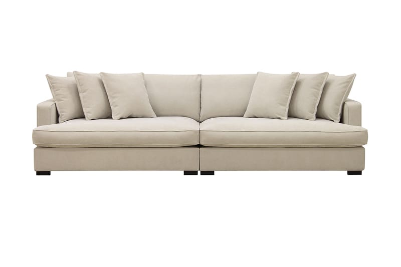 Rossita Lyx 4-seters Ekstra Dyp Sofa i Stoff - Beige - Møbler - Sofaer - 4 seter sofa