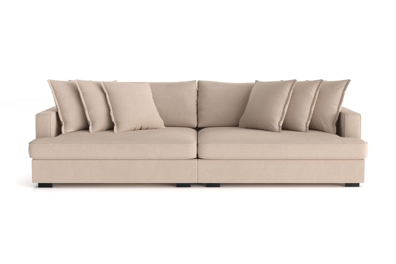 Rossita Lyx 4-seters Ekstra Dyp Sofa i Stoff - Beige - Møbler - Sofaer - 4 seter sofa