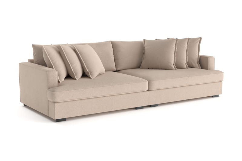 Rossita Lyx 4-seters Ekstra Dyp Sofa i Stoff - Beige - Møbler - Sofaer - 4 seter sofa