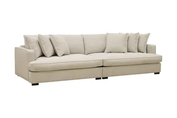 Rossita Lyx 4-seters Ekstra Dyp Sofa i Stoff - Beige - Møbler - Sofaer - 4 seter sofa