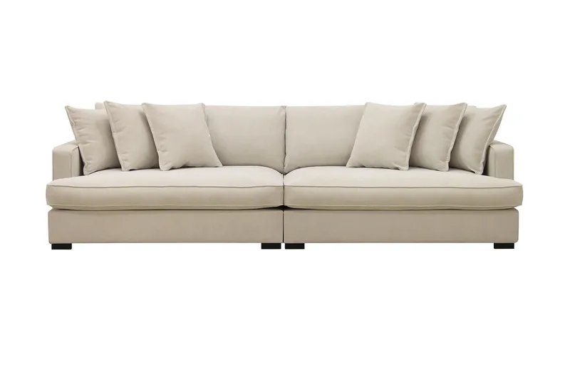Rossita Lyx 4-seters Ekstra Dyp Sofa i Stoff, Beige