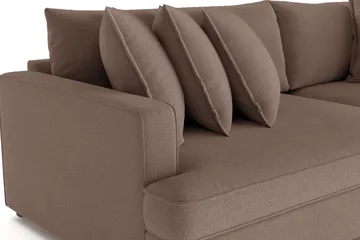 Rossita Lyx 4-seters Ekstra Dyp Sofa i Stoff - Brun - Møbler - Sofaer - 4 seter sofa
