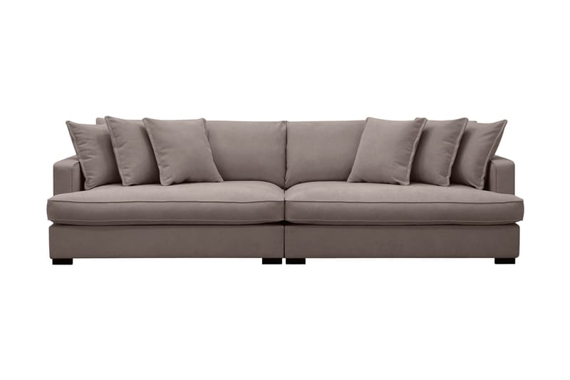 Rossita Lyx 4-seters Ekstra Dyp Sofa i Stoff - Brun - Møbler - Sofaer - 4 seter sofa