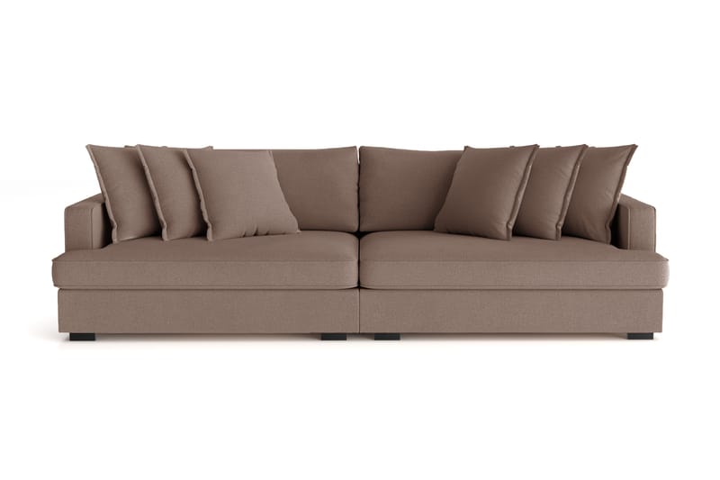 Rossita Lyx 4-seters Ekstra Dyp Sofa i Stoff - Brun - Møbler - Sofaer - 4 seter sofa