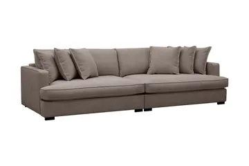 Rossita Lyx 4-seters Ekstra Dyp Sofa i Stoff - Brun - Møbler - Sofaer - 4 seter sofa