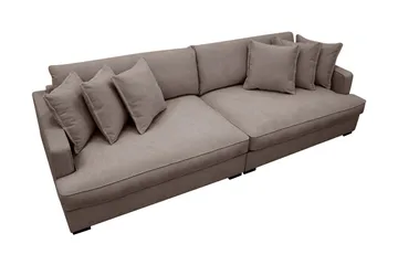 Rossita Lyx 4-seters Ekstra Dyp Sofa i Stoff - Brun - Møbler - Sofaer - 4 seter sofa
